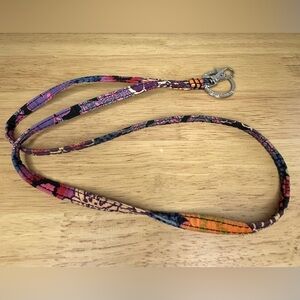 Vera‎ Bradley Colorful Fabric Lanyard with Key Ring and Clip